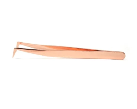 Pinça Curva Rosé Gold para Extensão de Cílios - Jia Yi Fang - Ousada Make e Cosméticos