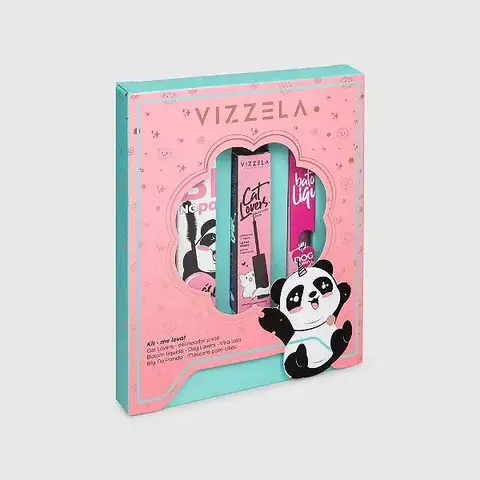 Kit Me Leva Máscara, Batom Líquido e Delineador -Vizzela