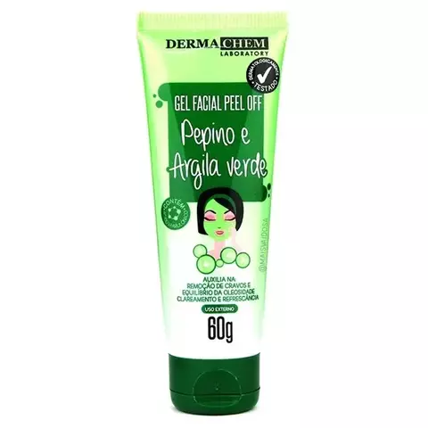 Gel Peel Off Pepino e Argila Verde - Dermachem - Ousada Make e Cosméticos Distribuidora