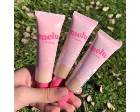 Base Liquida Média Cobertura Melu By Ruby Rose -Ousada Make e Cosmeticos