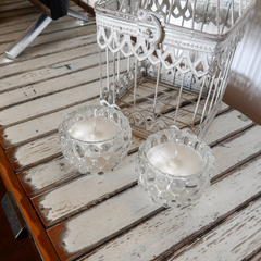 velas aromaticas en mates de vidrio