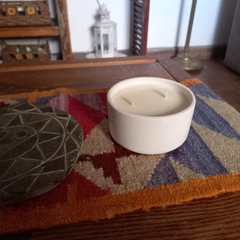 Vela en cuenco de ceramica reutilizable