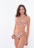 Conjunto Top Meia Taça e Calcinha Com Amarração Lateral - Linda Christian e Grace - Mamão - comprar online