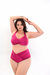 Conjunto Peito Transpassado e Calcinha Ilza - Rosa Dark na internet