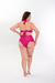 Conjunto Peito Transpassado e Calcinha Ilza - Rosa Dark - Brasil70 Bikini