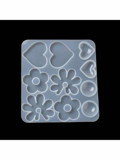 Molde Corazón y Flores Combinados