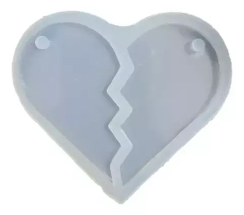 Molde Silicona Corazón Partido