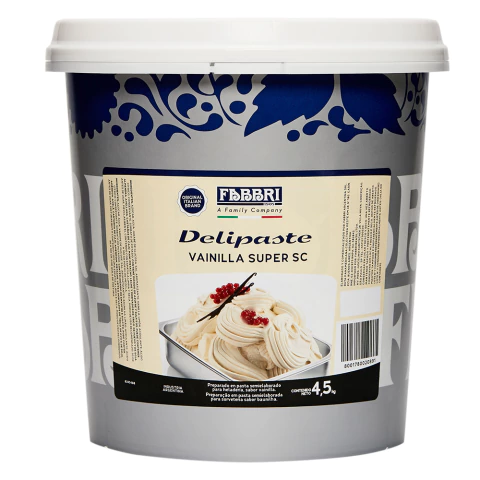 Delipaste Fabbri Baunilha Super Sem Corantes 4,5 kg - Pasta saborizante
