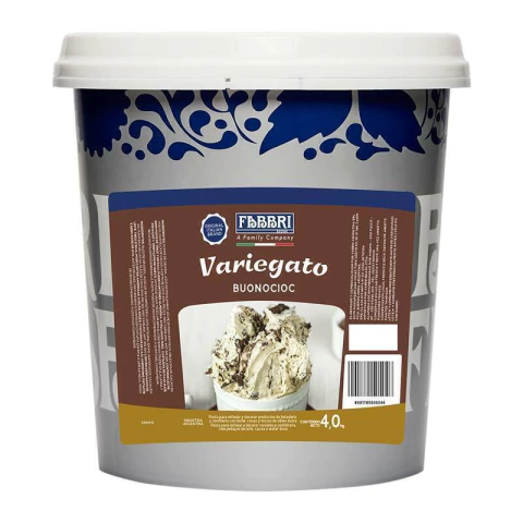 Variegato Fabbri - Mescla Buonocioc de Avelã ao Leite com Wafer 4 kg
