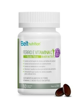 FERRO E VITAMINA C + ACIDO FOLICO 30CAPS BELT NUTRITION