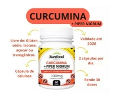 Curcumina 95% + Piper Nigrum 20% 60 Cápsulas 1000mg | Sunfood na internet