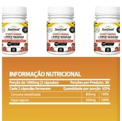 Curcumina 95% + Piper Nigrum 20% 60 Cápsulas 1000mg | Sunfood - comprar online