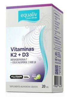 Vitamina D3 + K2 Sabor Limão de 20ml-Equaliv