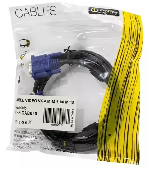 Cable video monitor 1,80 metros vga off-cab030 Office