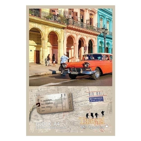 BLOCK MIS APUNTES 2 PERF. A4 X 80 HJS CUADRICULADO X 10 U.