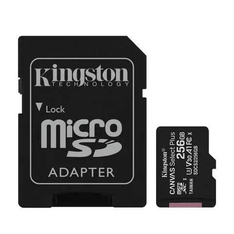 Tarjeta de Memoria KINGSTON Select Plus MicroSDXC 256GB UHS-I U3 V30 A1 - comprar online