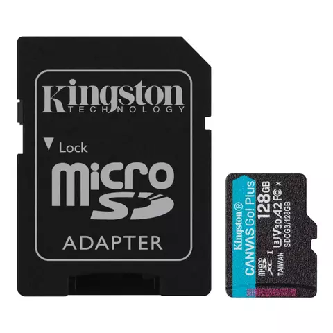 Tarjeta de Memoria KINGSTON Canvas Go Plus Gen3 MicroSDXC 128GB UHS-I U3 V30 A2 170MB/s