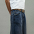 washed blue huge jeans - tienda online