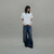 washed blue huge jeans