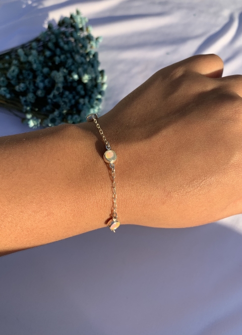 Pulseira Prata com 4 Pedras