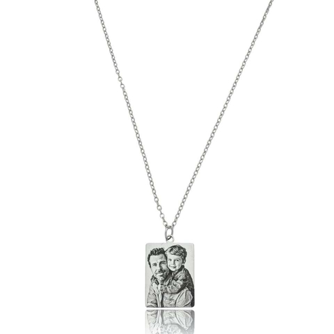 Colar Masculino Personalizado com Foto Aço Inoxidável - comprar online