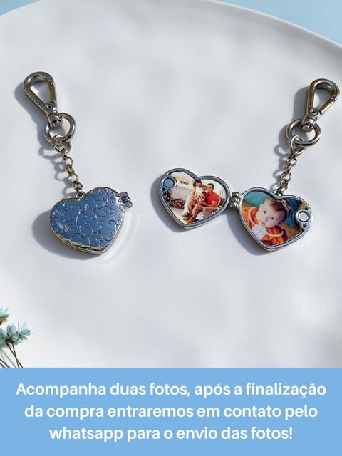 Chaveiro Relicário de Coração