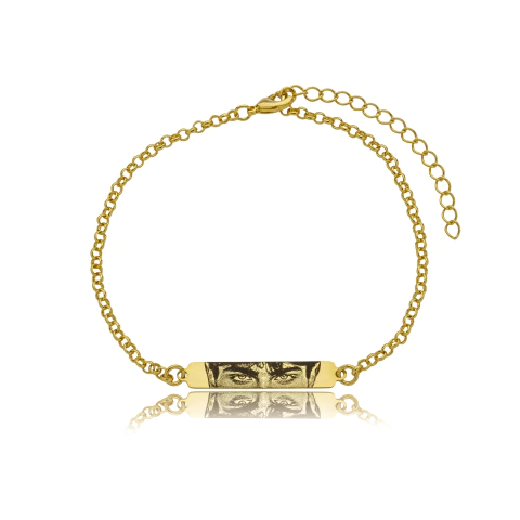 Pulseira Olhar Personalizada Banhado a Ouro - comprar online