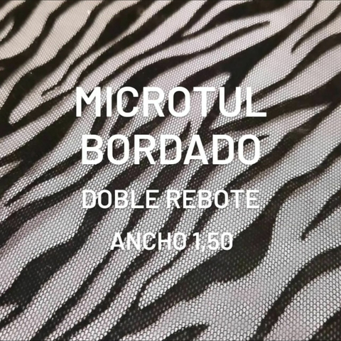 MICROTUL BORDADO TERCIOPELO CEBRA