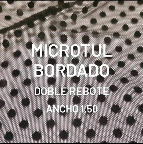 MICROTUL BORDADO TERCIOPELO PUNTO CHICO