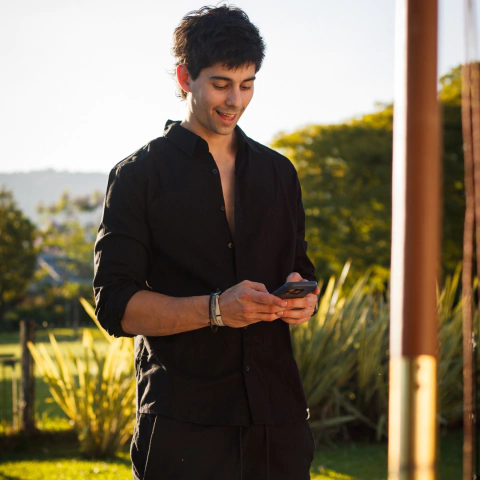 Camisa Lino Negra - comprar online