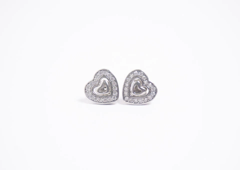 Aros Plata Italiana Corazon Soho