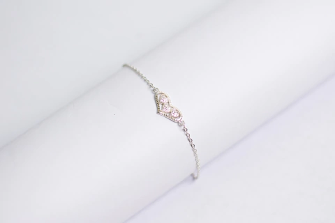 Pulsera Corazoncitos Plata 925