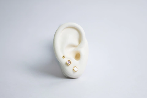 Set Aritos Trebol Cubic