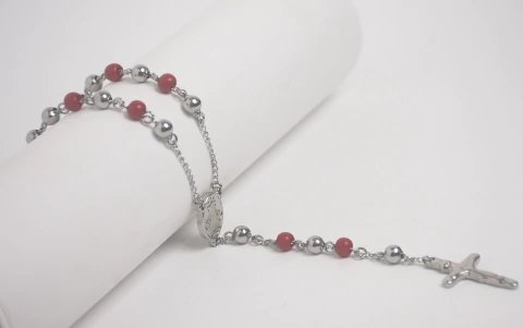 Rosario Rojo Acero Quirurgico