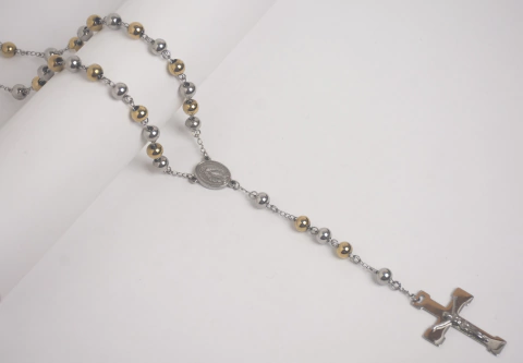 Rosario Medalla Milagrosa Acero Quirurgico