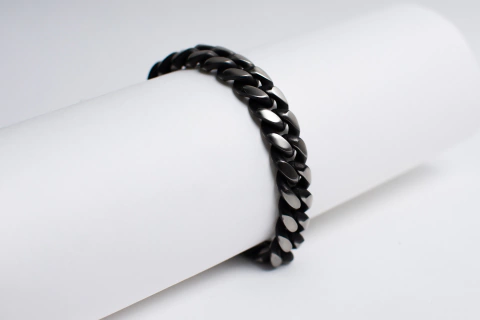 Pulsera Cubana Acero Negro - comprar online