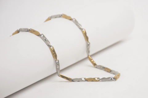 Cadena Entrelazada Combinada Acero