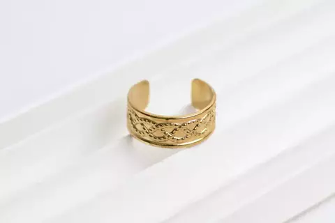 Anillo Galia Acero Dorado