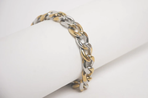 Pulsera Cubana Combinada 0.12 Acero