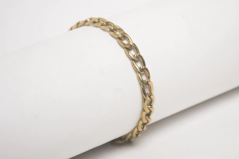 Pulsera Plana 0.8 Acero Dorado