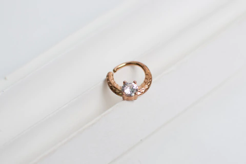 Argollita Sin fin Lia Plata Rose