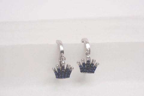 Argollitas Corona Real Plata Italiana