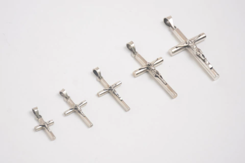 Cruz Plata Redonda Cristo