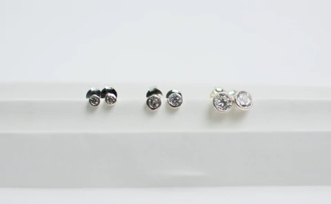 Aritos Malba Blancos Plata 925