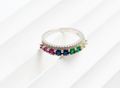 Anillo Oasis Plata Importada