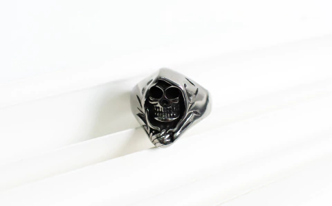 Anillo San la Muerte Acero