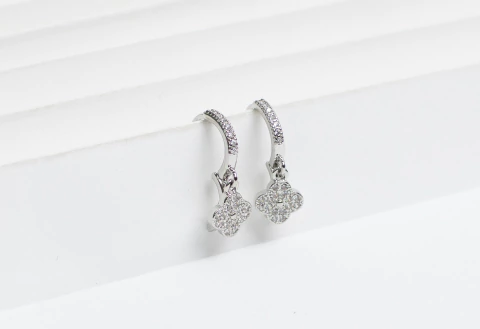 Argollitas Trebol Acero