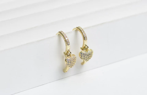 Argollitas Love Acero Dorado