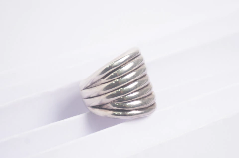 Anillo Line Plata Inflada