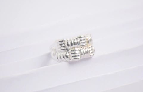 Anillo Puzzle Plata Importada